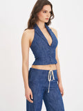 Raffaella Cotton Denim Straight Leg Pants