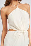ROBE MINI TORSADÉE SUR LE DEVANT AVEC DÉCOUPE
