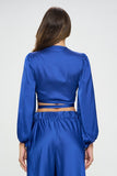 HAUT COURT EN SATIN SOIEUX