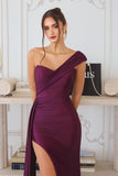 ONE SHOULDER FITTED DRAPED GOWN
