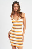 ROBE MINI-MODÈLE À RAYURES