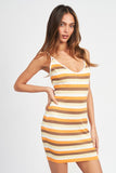 ROBE MINI-MODÈLE À RAYURES