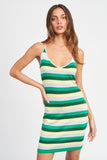 ROBE MINI-MODÈLE À RAYURES