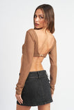 SOUTIEN-GORGE EN MAILLE À MANCHES LONGUES