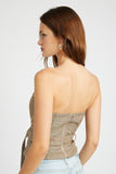 HAUT CORSET CEINTURÉ À PÉPLUM