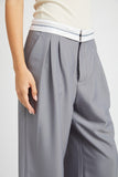 REVERSE WAIST BAND TAILORED PANTS