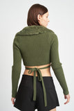 CARDIGAN COL V AVEC COL EN FOURRURE