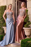 EMBELLISHED SWEETHEART NECK GOWN