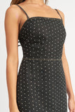 MINI ABITO CON STRASS E VITA STRETTA