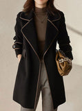 two tone belted jacket