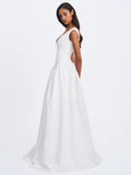 Siena White Satin Sweetheart Wedding Gown