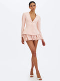 Savina Tulip Pink Taffeta Bubble Shorts