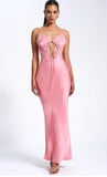ROBE MAXI EN DENTELLE ROSE SAUMON ZINA