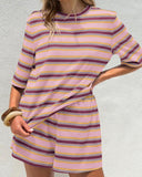 STRIPED SHORTS SET
