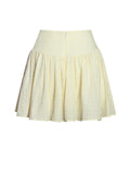 Odelie Yellow Drop Waist Seersucker Full Skirt