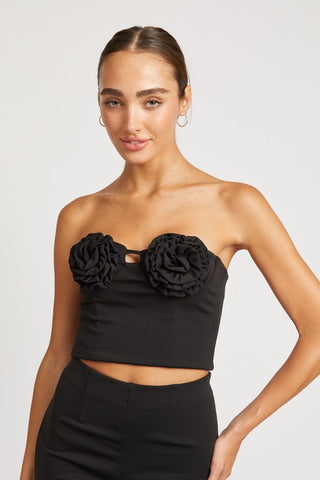 BUSTIER À ROSETTE
