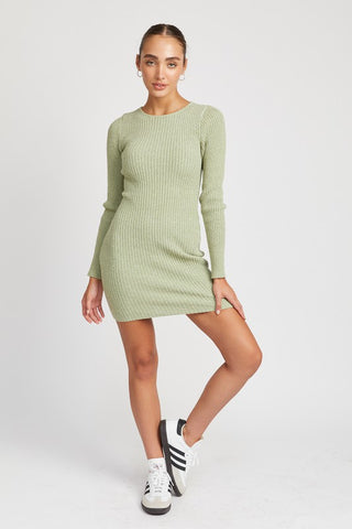 Gotta Go Ribbed Mini Dress Taupe / Medium Gotta Go Ribbed Mini Dress Taupe / Medium