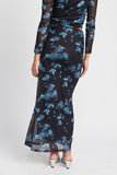 ROBE LONGUE TRANSPARENTE À FLEURS