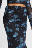 ROBE LONGUE TRANSPARENTE À FLEURS