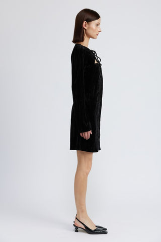 Long Sleeve Mini Suede Mini Dress Oyster / S Long Sleeve Mini Suede Mini Dress Oyster / S