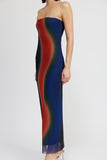 ROBE LONGUE TUBE TRANSPARENTE
