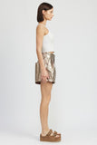 PANTALONCINI METALLICI PAPERBAG