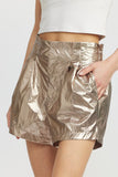 PANTALONCINI METALLICI PAPERBAG