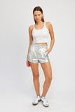 PANTALONCINI METALLICI PAPERBAG