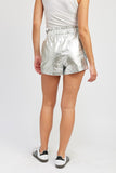 PANTALONCINI METALLICI PAPERBAG