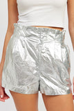 PANTALONCINI METALLICI PAPERBAG
