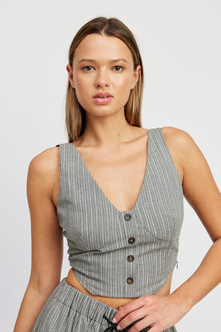 GILET À BOUTONNAGES
