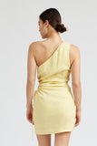 ROBE MINI À UNE ÉPAULE AVEC TROU DE SERRURE SUR LE CÔTÉ