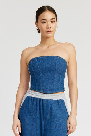 HAUT BUSTIER MIXTE