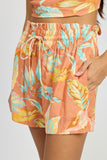 SHORTS FLOREALI CON VITA A SPALLA
