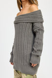 MAGLIONE OVERSIZE CON SPALLE SCOPERTE
