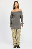 MAGLIONE OVERSIZE CON SPALLE SCOPERTE
