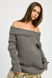 MAGLIONE OVERSIZE CON SPALLE SCOPERTE