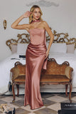 STRAPLESS CORSET SCARF GOWN