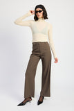 PANTALON AVEC BANDE DE TAILLE RÉGLABLE AVEC BOUCLE