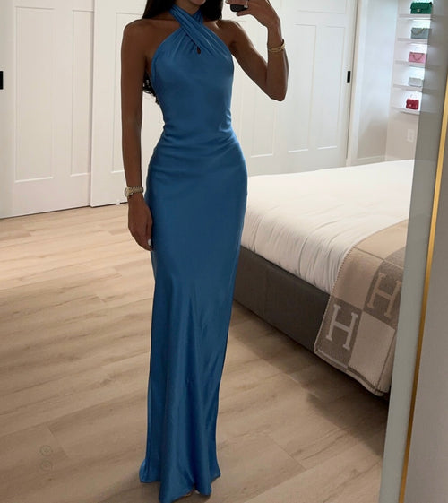 AMANDA UPRICHARD JADE SILK MAXI DRESS  SHOP DDMINE
