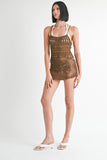 CROCHET MINI DRESS WITH CROSSED BACK