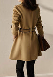 two tone belted jacket
