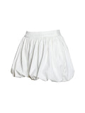 Sylvie White Pinstripe Bubble Shorts