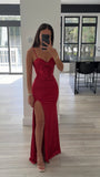 STRETCH SATIN CORSET GOWN