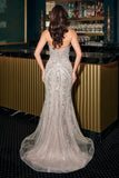 SEQUIN EMBELLISHED FITTED GOWN