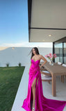 STRAPLESS FITTED STRUCTURED SATIN GOWN