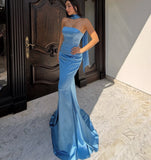 STRAPLESS SATIN DRESS & SASH