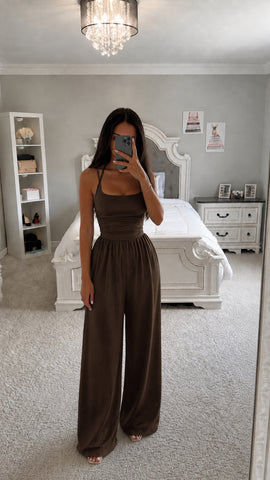 Spaghetti Strap Wide-Leg Jumpsuit