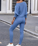 TWO PIECE KNIT LEGGING SET