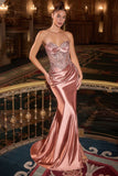 GLAMOUR STRAPLESS FITTED GOWN
